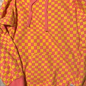 Pink & Yellow Checkered Hoodie 🛍